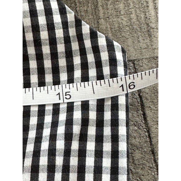 WHITE HOUSE BLACK MARKET Women's 2 Black & White Gingham Sleeveless Peplum Top - Picture 6 of 8